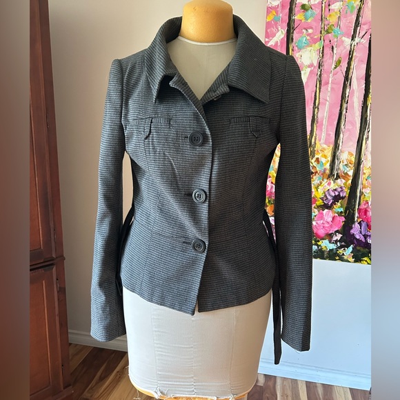 Ladies dress/bus or casual jacket/blazer.  Fitted. Steal grey (blue). EUC, Sz M - Picture 2 of 6